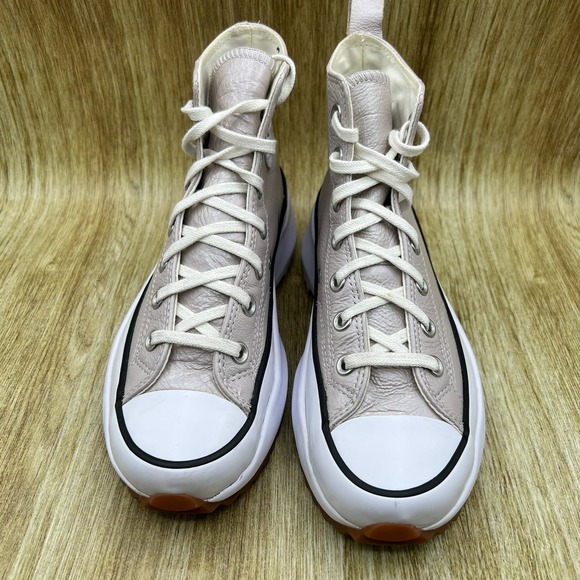 Converse Run Star Hike Hi Women's 7.5 Smoke Pink Leather Shoes Sneakers 169242C - Picture 2 of 10